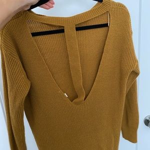 Mustard sweater dress